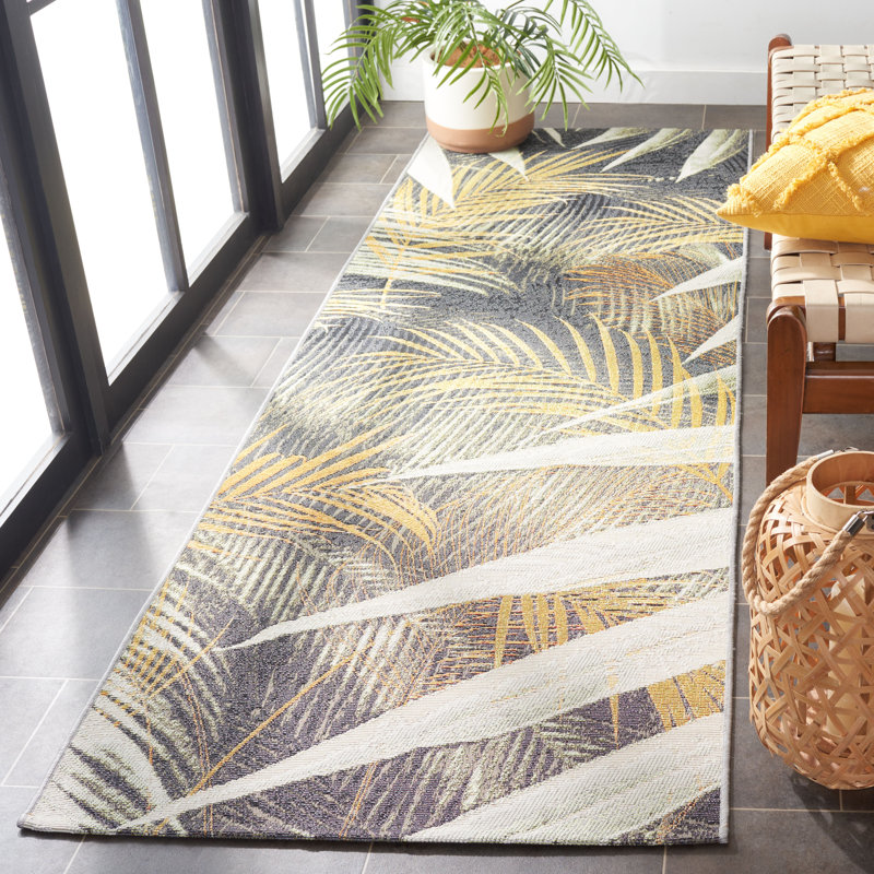 Bay Isle Home Hahira Black/Green/Gold Indoor/Outdoor Rug Wayfair